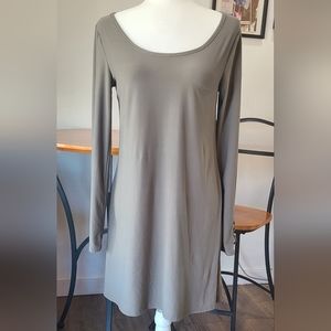 Barely Worn- MUDD - Olive Green Soft Knit Dress - Lace-Up Sleeve Bottoms  size M